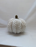 Citrouille décorative au crochet blanche – Ø 25 cm – Fait main