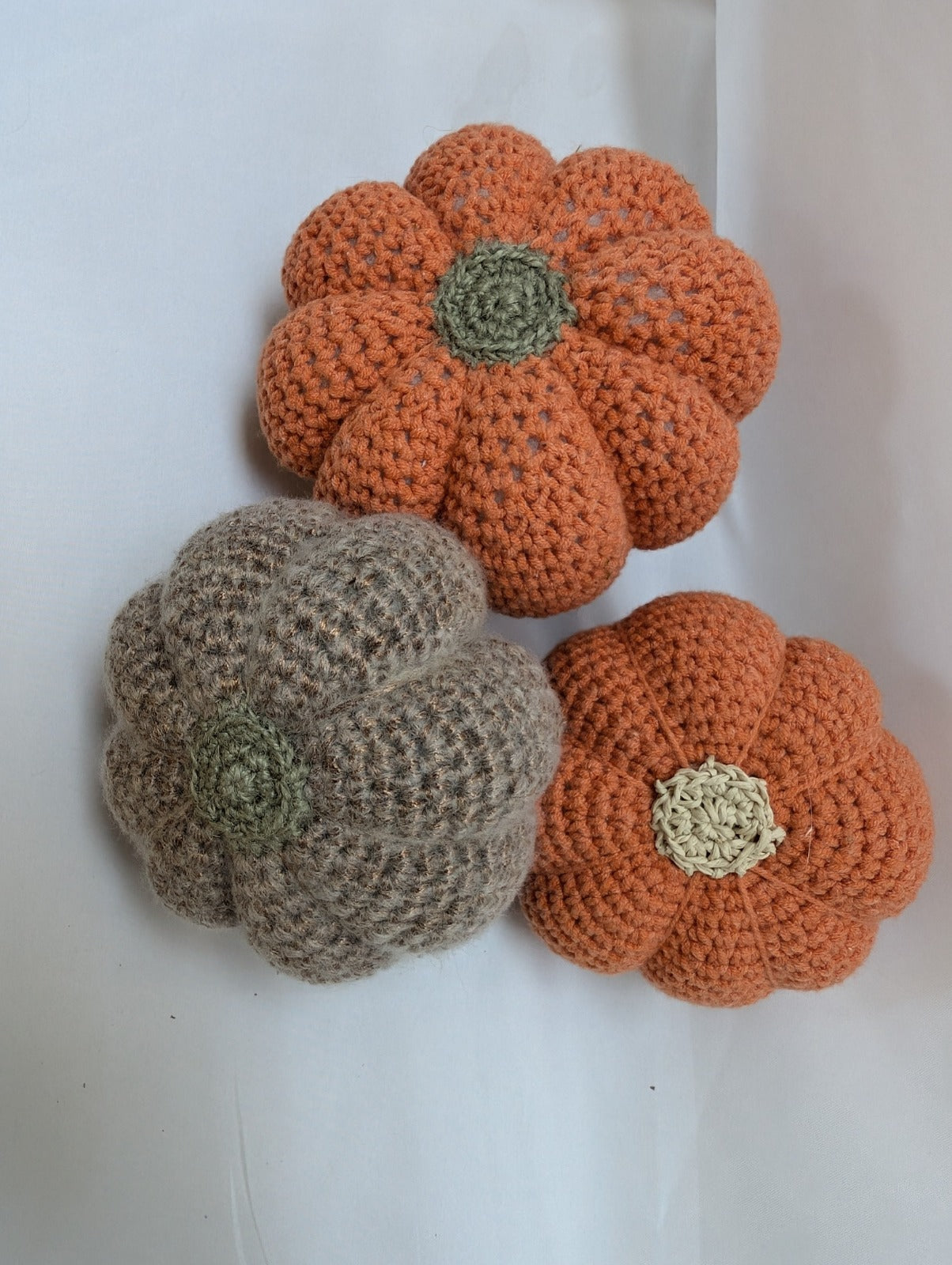 Citrouille décorative au crochet – Ø 12 à 15 cm – Fait main