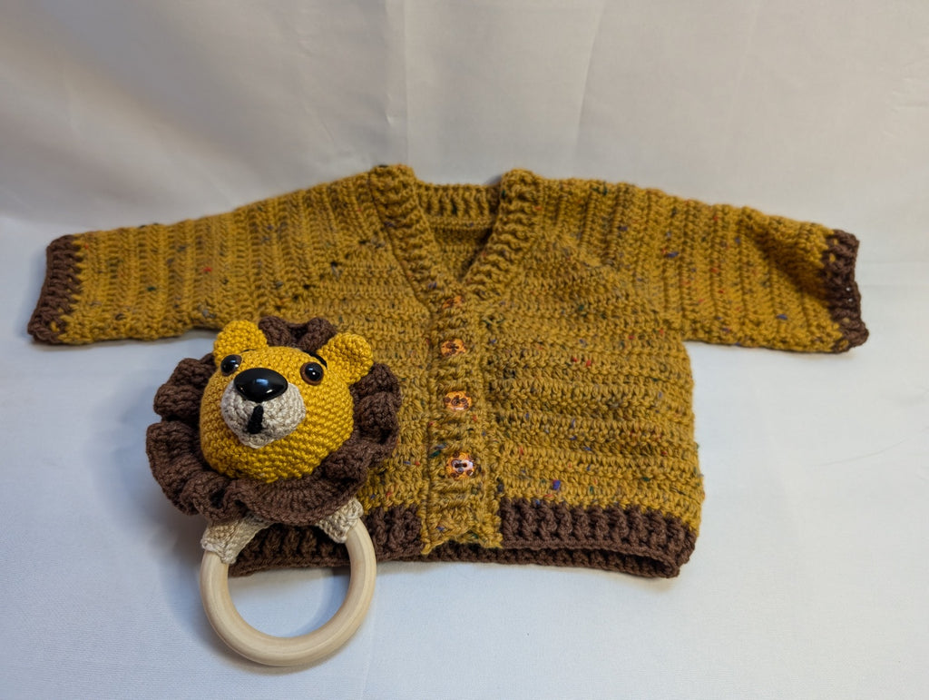 Coffret naissance Achille & ses douceurs – 0 à 3 mois – Fait main