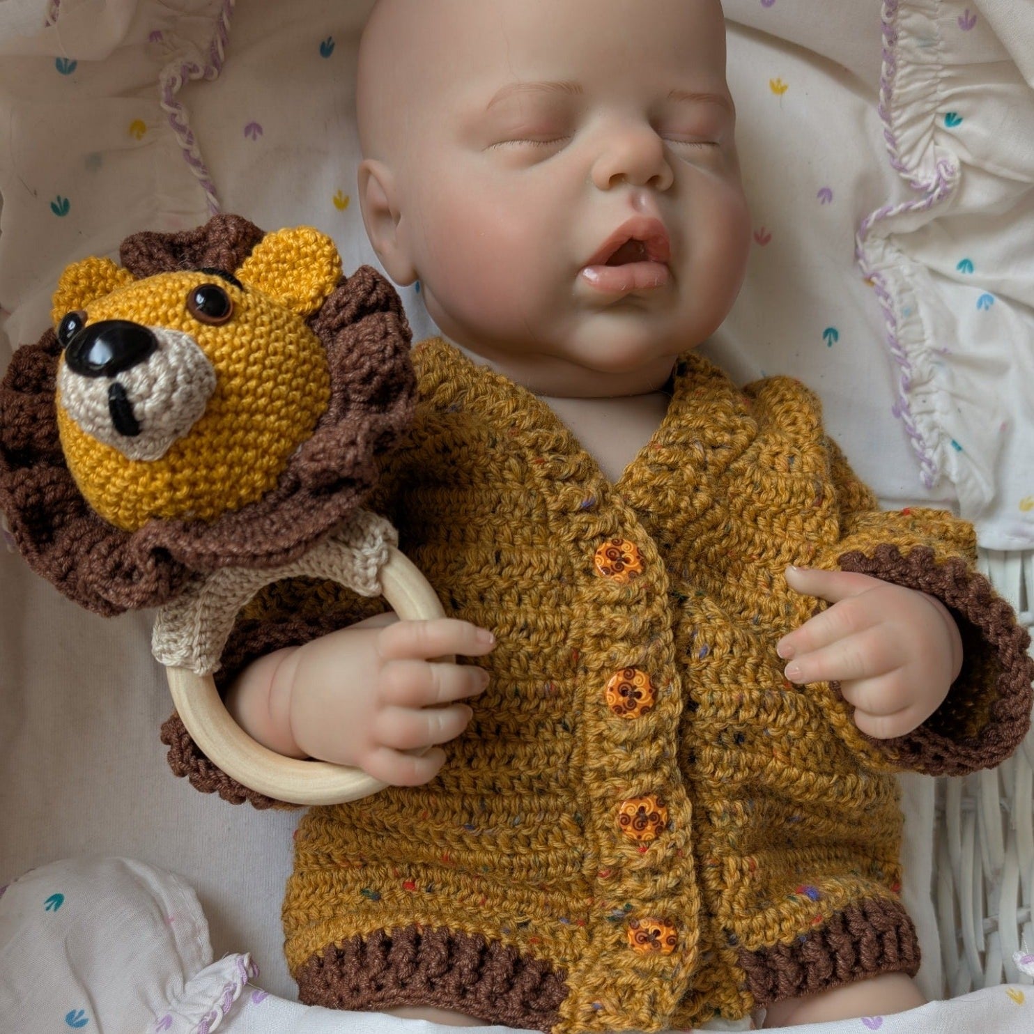 Coffret naissance Achille & ses douceurs – 0 à 3 mois – Fait main