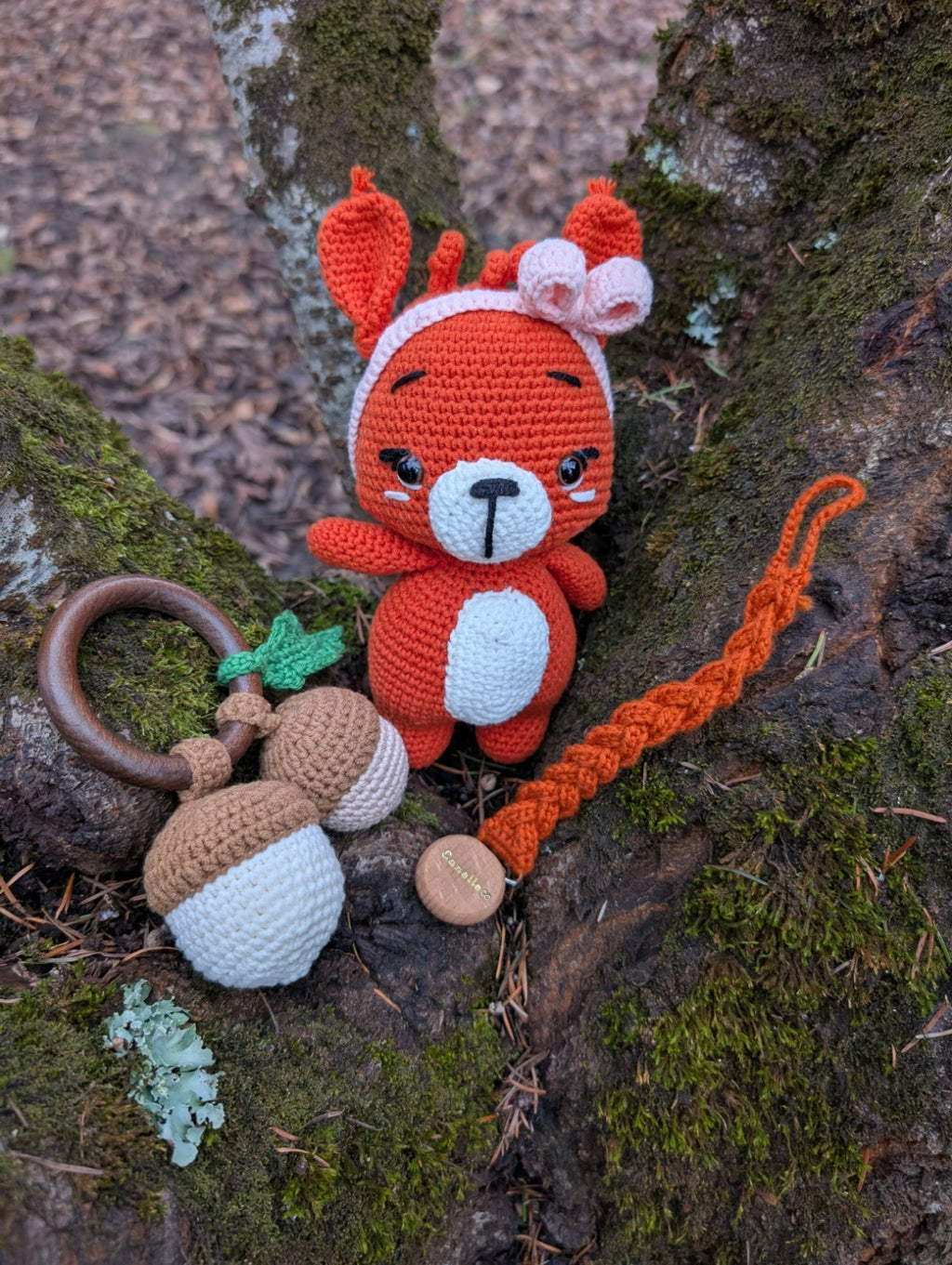 Coffret Canelle l'écureuil - naissance - Fait main